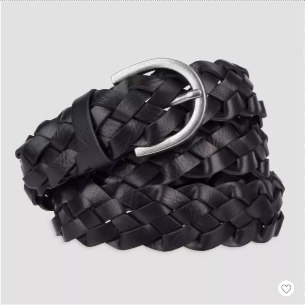 Women's Black Braid Belt -#76-16 - Picture 2 of 2